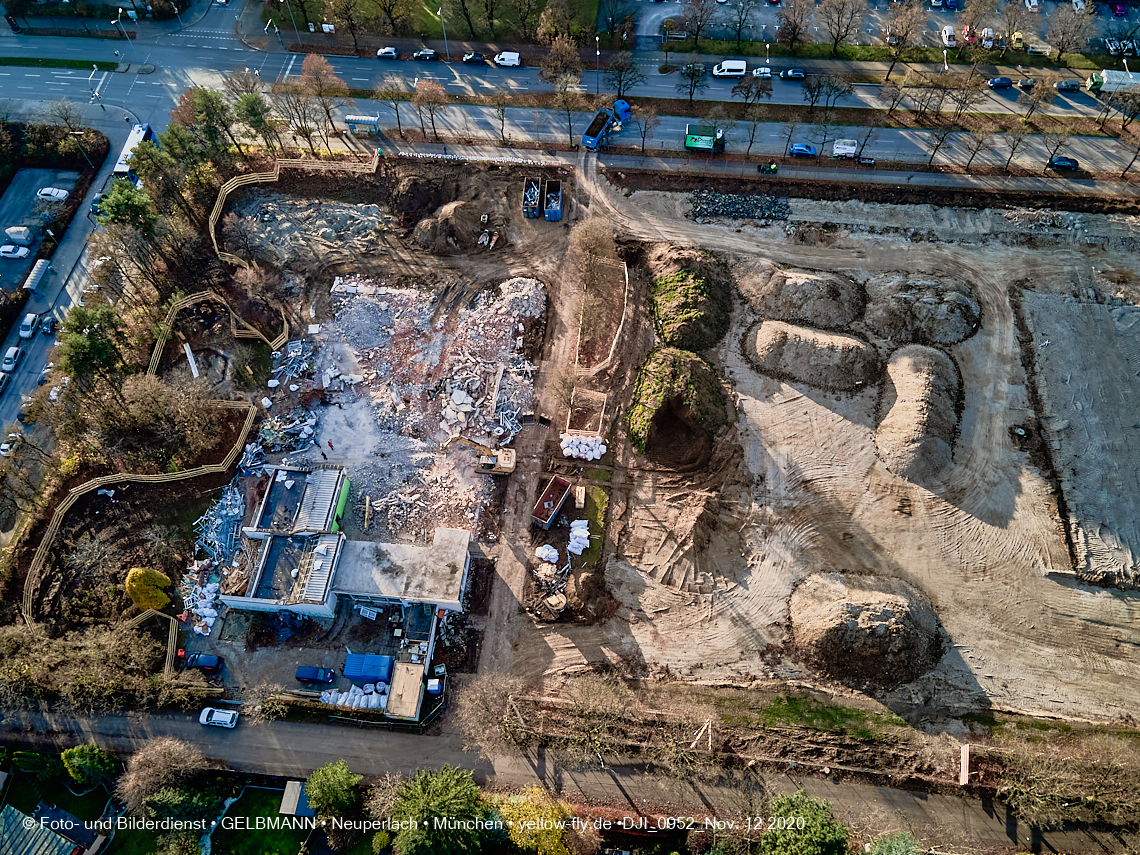 12.11.2020 - Baustelle der neuen Grundschule am Karl-Marx-Ring in Neuperlach